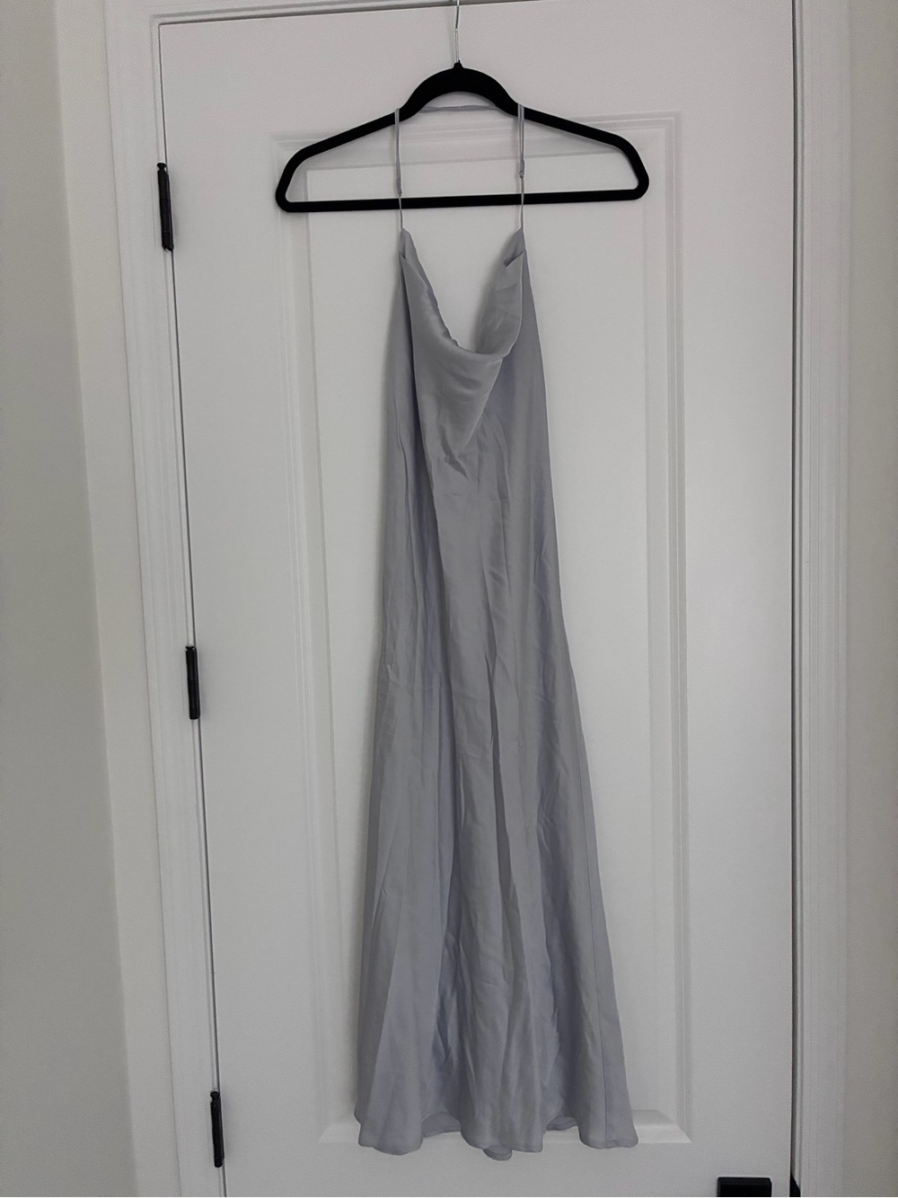 Capulet Silver Gray Cowl Neck Slip Maxi Dress